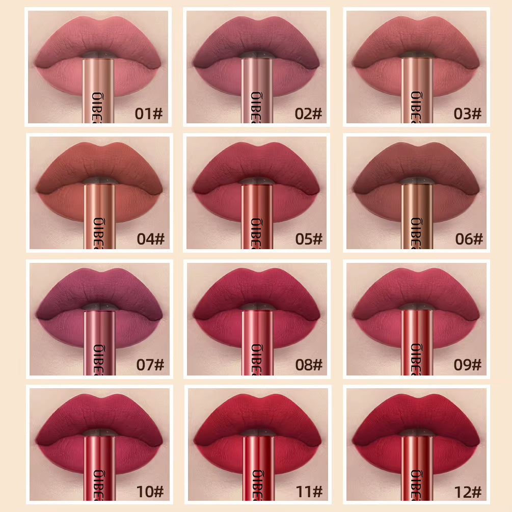 Matte Liquid Lipstick Waterproof Long Lasting Lip Gloss Velvet Mate Nude Red Tint Tube Lipsticks Lipgloss Makeup Cosmetic