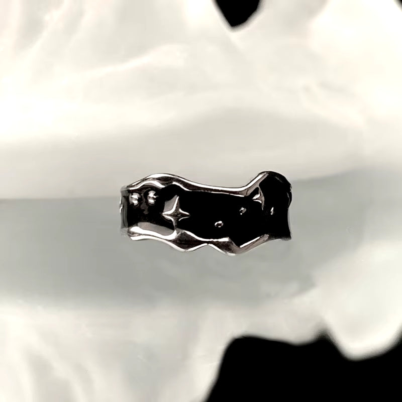 Women'S Ring Simple Star Ring Open Mouth Adjustable Awning Send Girlfriend Girlfriends Gift Jewellery Jewellery