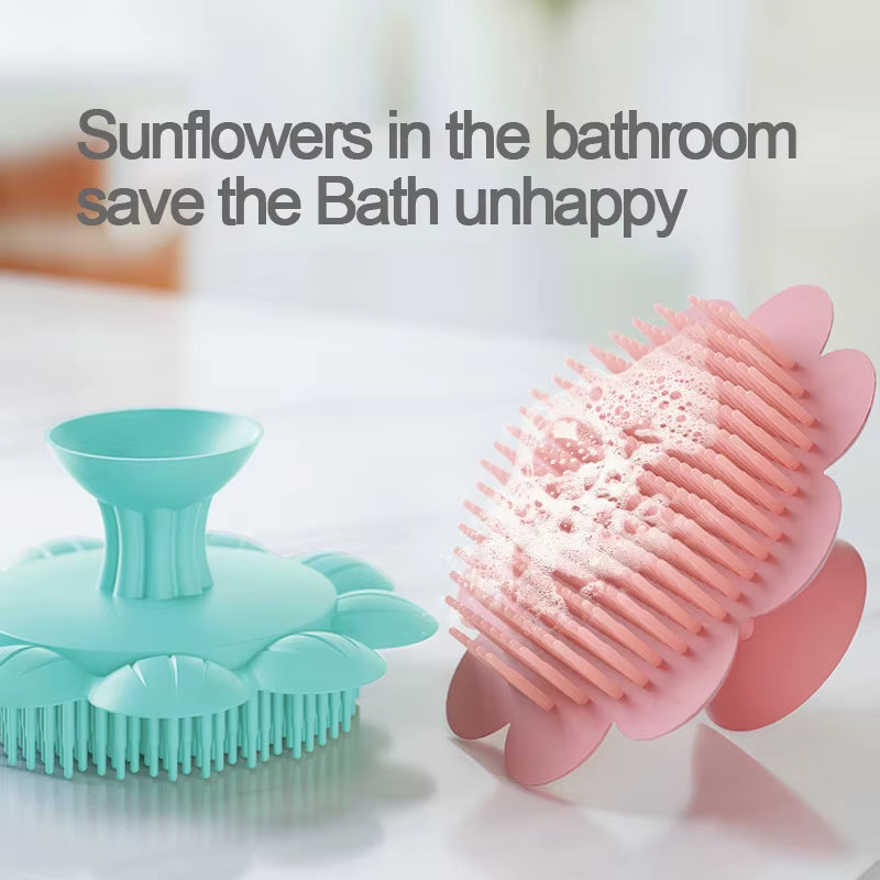Baby Care Silicone Bath Brush Kids Bath Shampoo Brush Massage for Baby Hair Care and Body Care