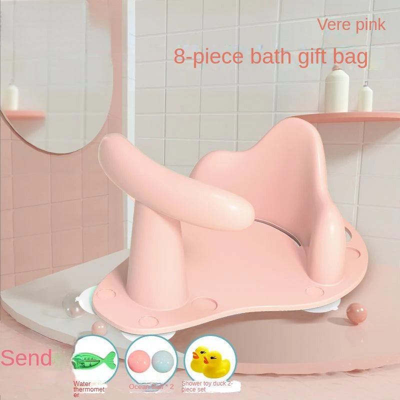 1Pc Baby Care Baby Bath Seat Newborn Baby Bath Tub Plastic Infant Babies Bath Seat for Tub Infant Antislip Bath Shower Chair #TC
