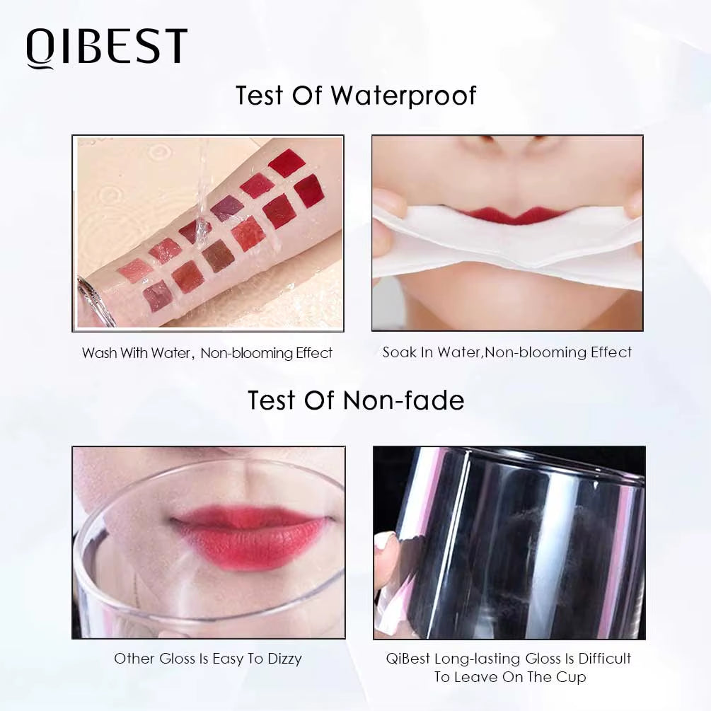Matte Liquid Lipstick Waterproof Long Lasting Lip Gloss Velvet Mate Nude Red Tint Tube Lipsticks Lipgloss Makeup Cosmetic