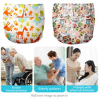 Washable Adult Cloth Diapers Reusable Adult Pocket Nappy Waterproof Diaper Pants for Adults Breathable Teenage Nappy Trousers