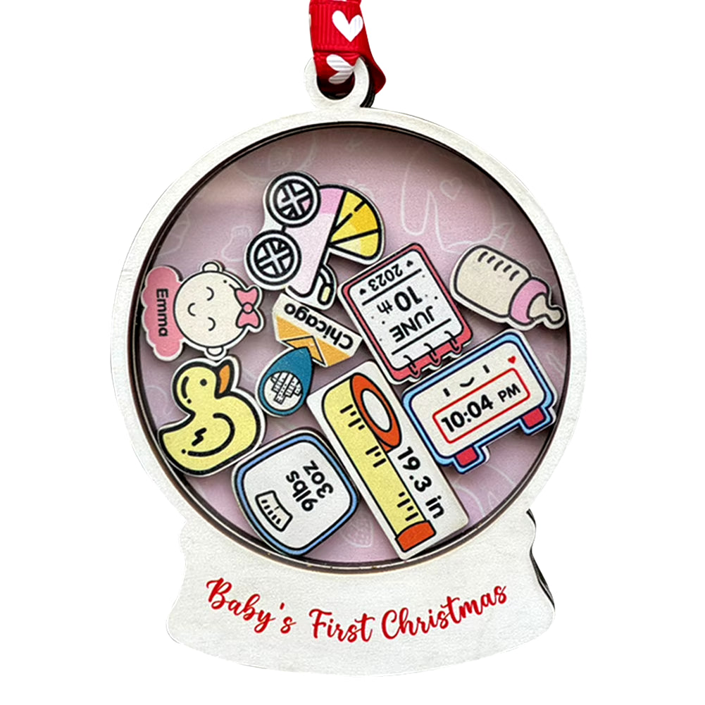 Christmas Baby Clothes Plaques Decor Wooden Baby round Board Ornament Baby First Xmas Ornament Tree Car Pendant Decorations