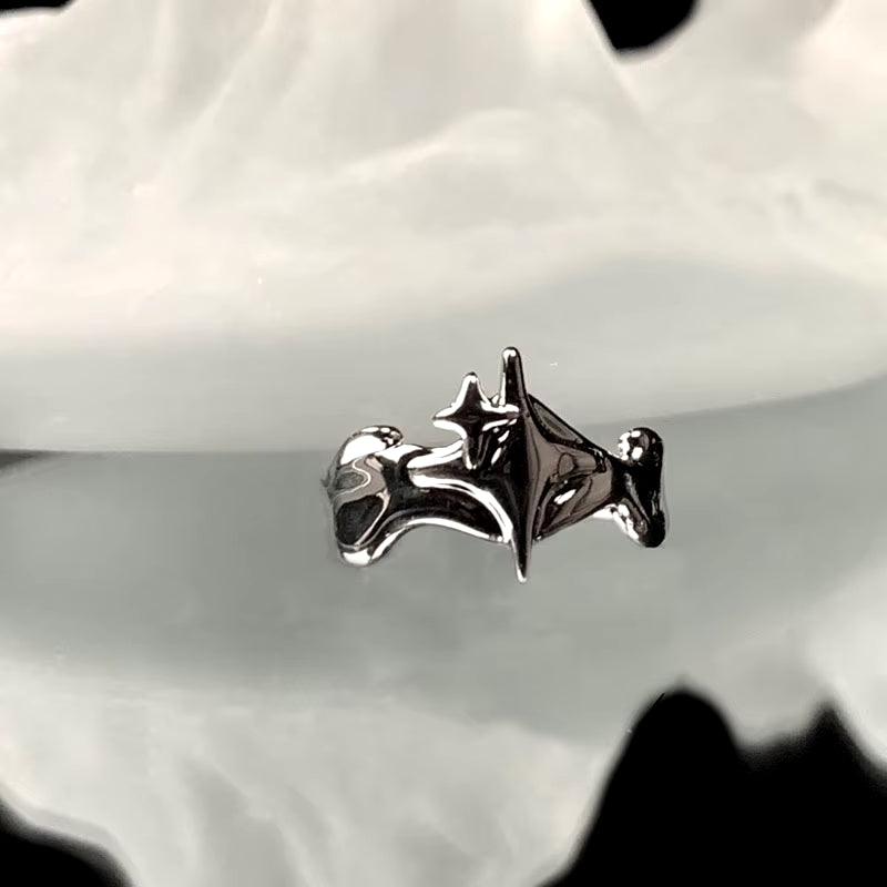 Women'S Ring Simple Star Ring Open Mouth Adjustable Awning Send Girlfriend Girlfriends Gift Jewellery Jewellery