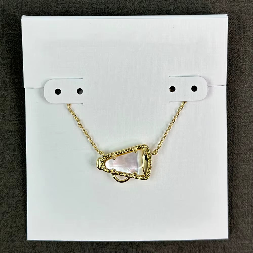 Cheer Short Pendant Necklace in White Mother-Of-Pearl for Women Girls Party, Fashion Jewelry,Unique Gifts