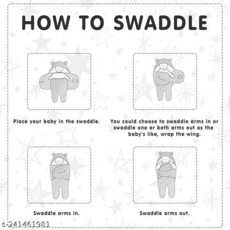 AARNAV Baby Blanket Wearable Swaddle Wrapper for Baby Boys and Baby Girls, Unicorn Navy Blue