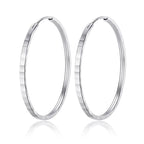 925 Sterling Silver Square Cutting Earrings for Women 3/4/5/6 CM Big Earrings Jewelry Ladies Aesthetic Accessories