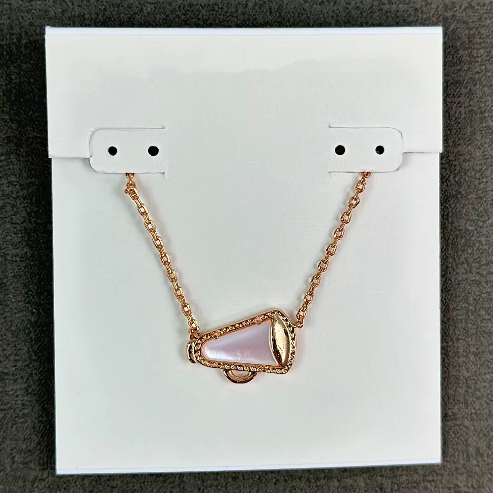 Cheer Short Pendant Necklace in White Mother-Of-Pearl for Women Girls Party, Fashion Jewelry,Unique Gifts