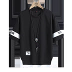 2025 Summer Hip Hop Loose Tshirts Mens Streetwear T-Shirts Casual Classic Short Sleeves Black White Tshirt Tees Oversize 5Xl