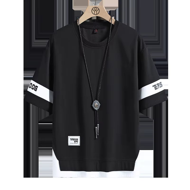 2025 Summer Hip Hop Loose Tshirts Mens Streetwear T-Shirts Casual Classic Short Sleeves Black White Tshirt Tees Oversize 5Xl